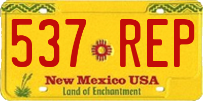 NM license plate 537REP