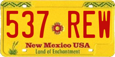 NM license plate 537REW