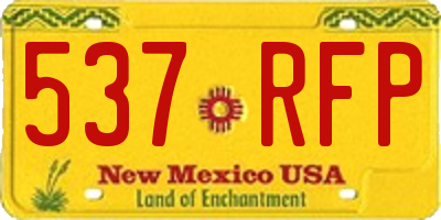 NM license plate 537RFP