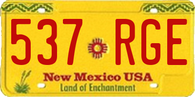 NM license plate 537RGE