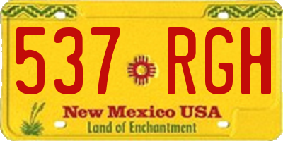NM license plate 537RGH