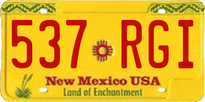 NM license plate 537RGI