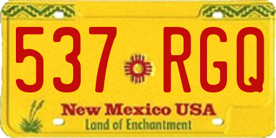 NM license plate 537RGQ