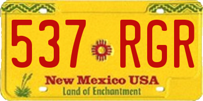 NM license plate 537RGR