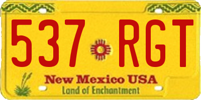 NM license plate 537RGT