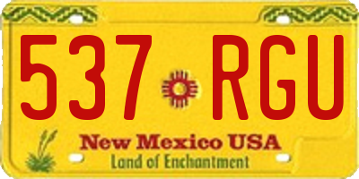 NM license plate 537RGU