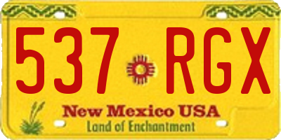 NM license plate 537RGX