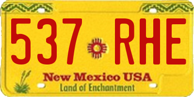 NM license plate 537RHE