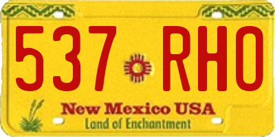 NM license plate 537RHO