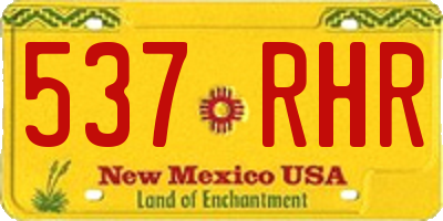 NM license plate 537RHR