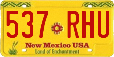 NM license plate 537RHU