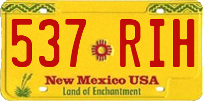 NM license plate 537RIH