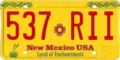 NM license plate 537RII