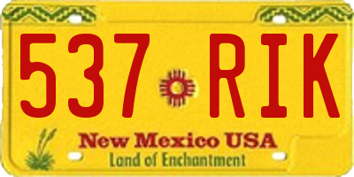 NM license plate 537RIK