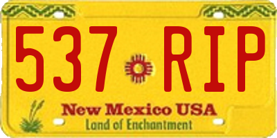 NM license plate 537RIP