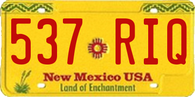 NM license plate 537RIQ