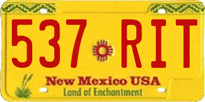 NM license plate 537RIT