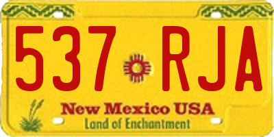 NM license plate 537RJA