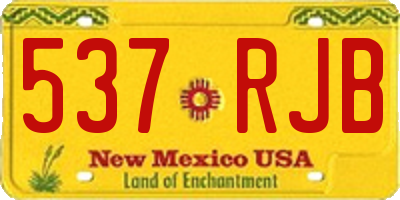 NM license plate 537RJB