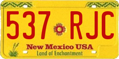 NM license plate 537RJC