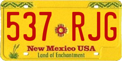 NM license plate 537RJG