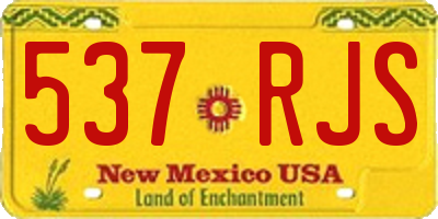 NM license plate 537RJS