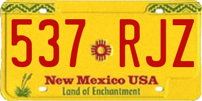 NM license plate 537RJZ