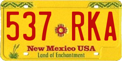 NM license plate 537RKA
