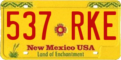 NM license plate 537RKE