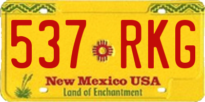 NM license plate 537RKG