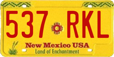 NM license plate 537RKL