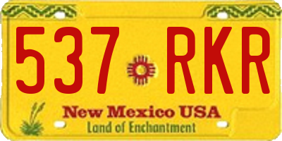 NM license plate 537RKR