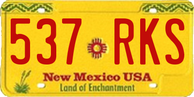 NM license plate 537RKS
