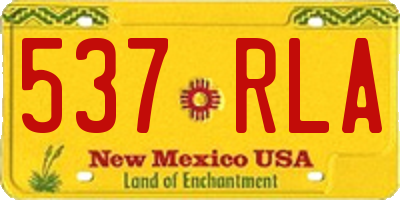 NM license plate 537RLA