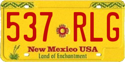 NM license plate 537RLG