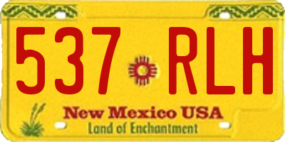 NM license plate 537RLH