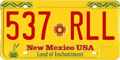 NM license plate 537RLL