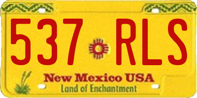 NM license plate 537RLS