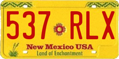 NM license plate 537RLX