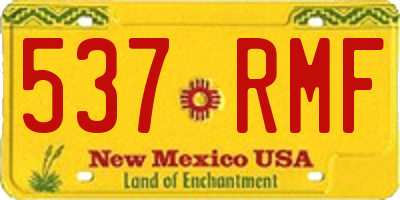 NM license plate 537RMF