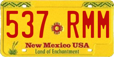 NM license plate 537RMM