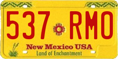 NM license plate 537RMO