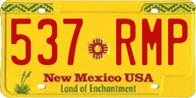 NM license plate 537RMP