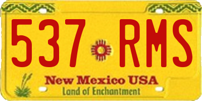NM license plate 537RMS