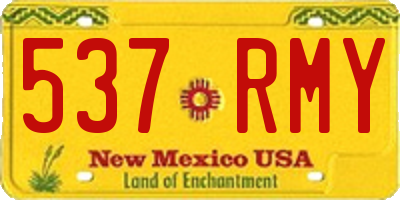 NM license plate 537RMY