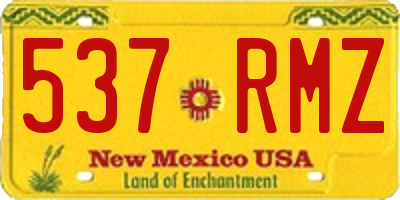 NM license plate 537RMZ