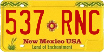 NM license plate 537RNC