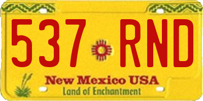 NM license plate 537RND