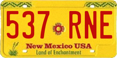 NM license plate 537RNE