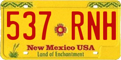 NM license plate 537RNH